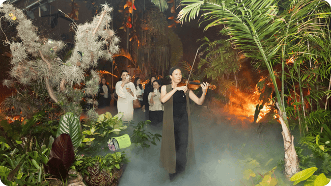 The Bowerbird Collective leading guests into Common Ground