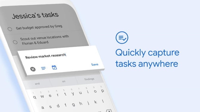 Rendered screenshot of the Google Tasks app
