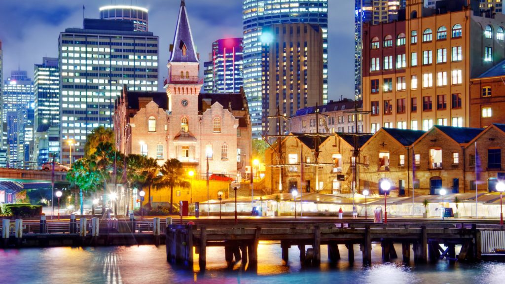 The Rocks at dusk. Photo: Shutterstock.com