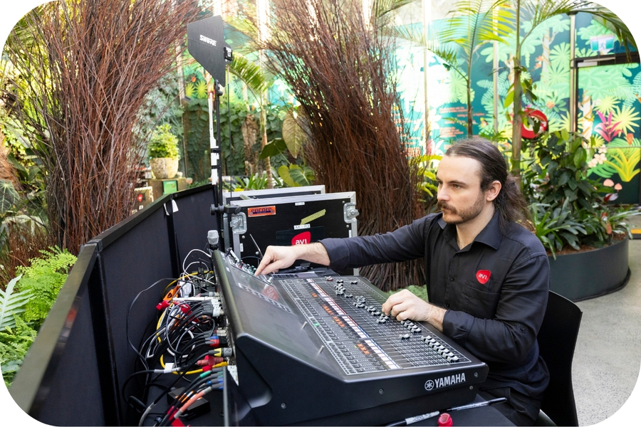 AV1 operator at a desk