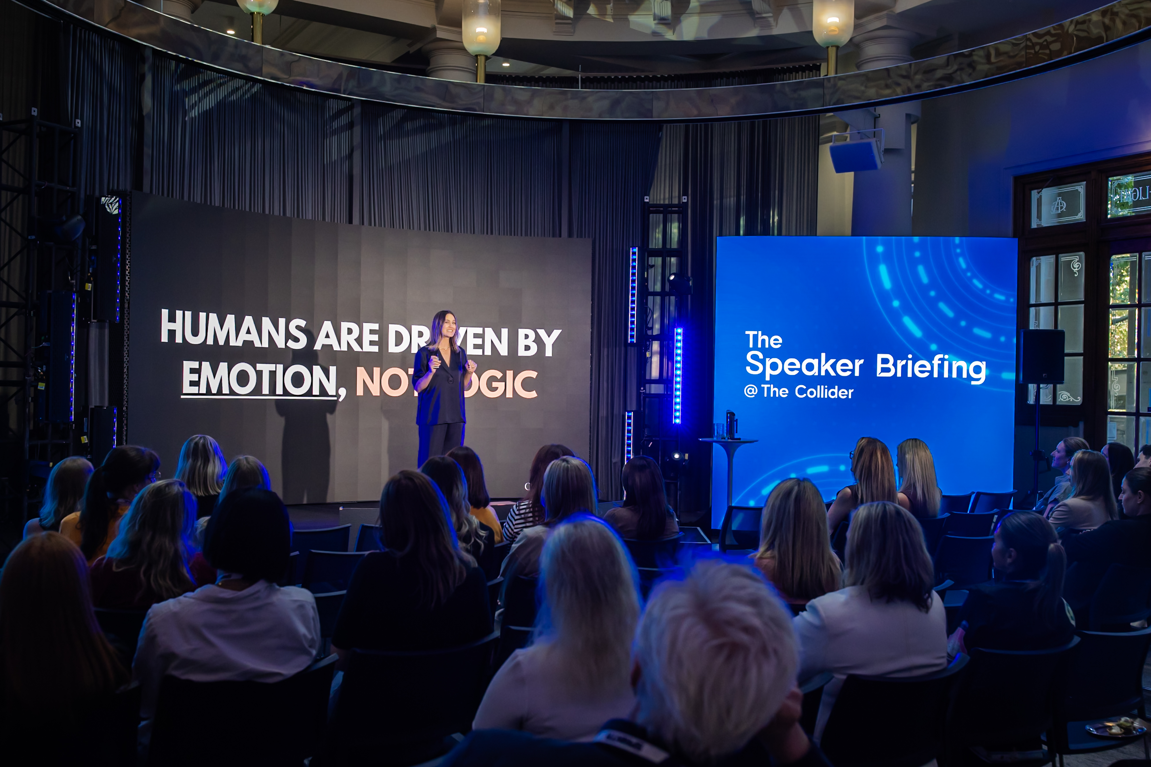 Casey Beros at he Speaker Briefing at The Collider