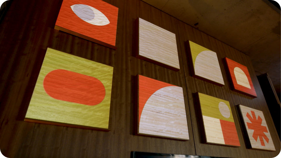 A projection on the wall at Ace Hotel Sydney