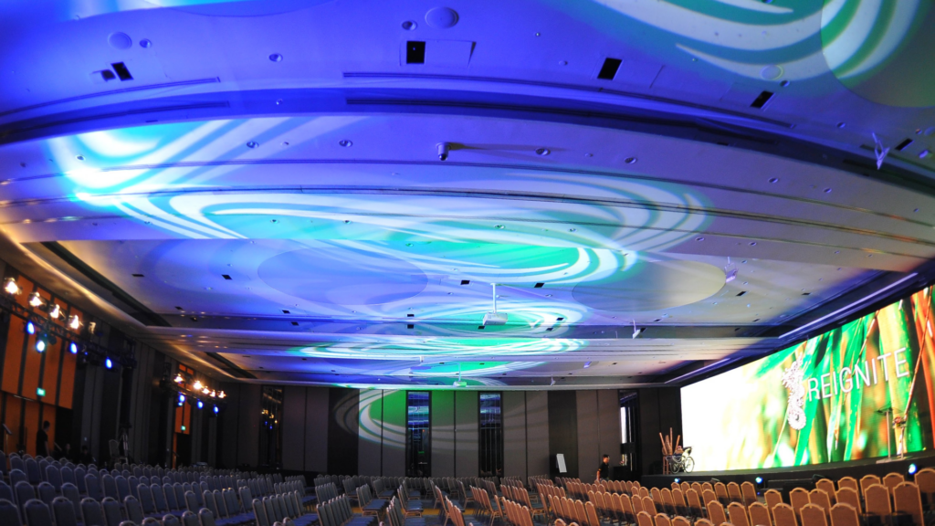 Gobo patterned lighting for a conference in Vietnam