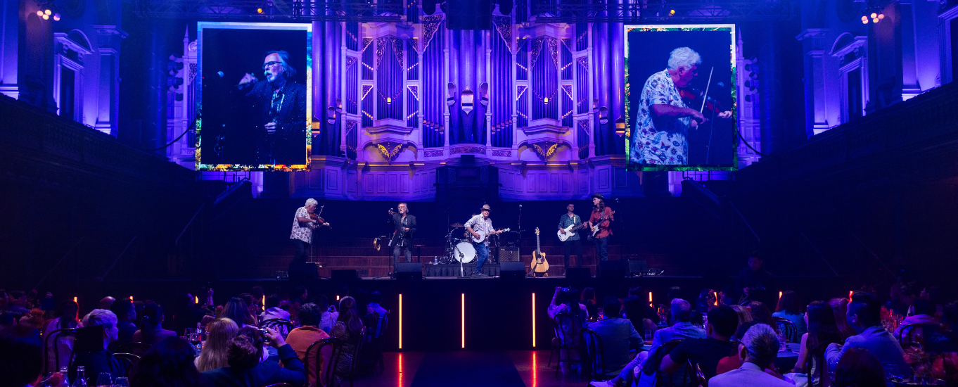 Band playing at Sydney Town Hall